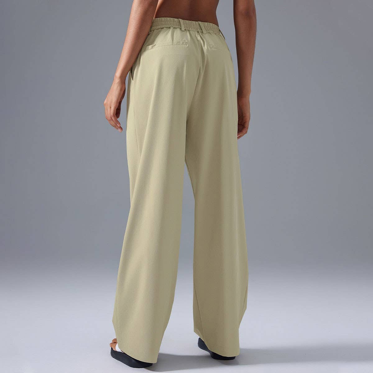 High Waist Drapey Wide-Leg Suit Pants for Women