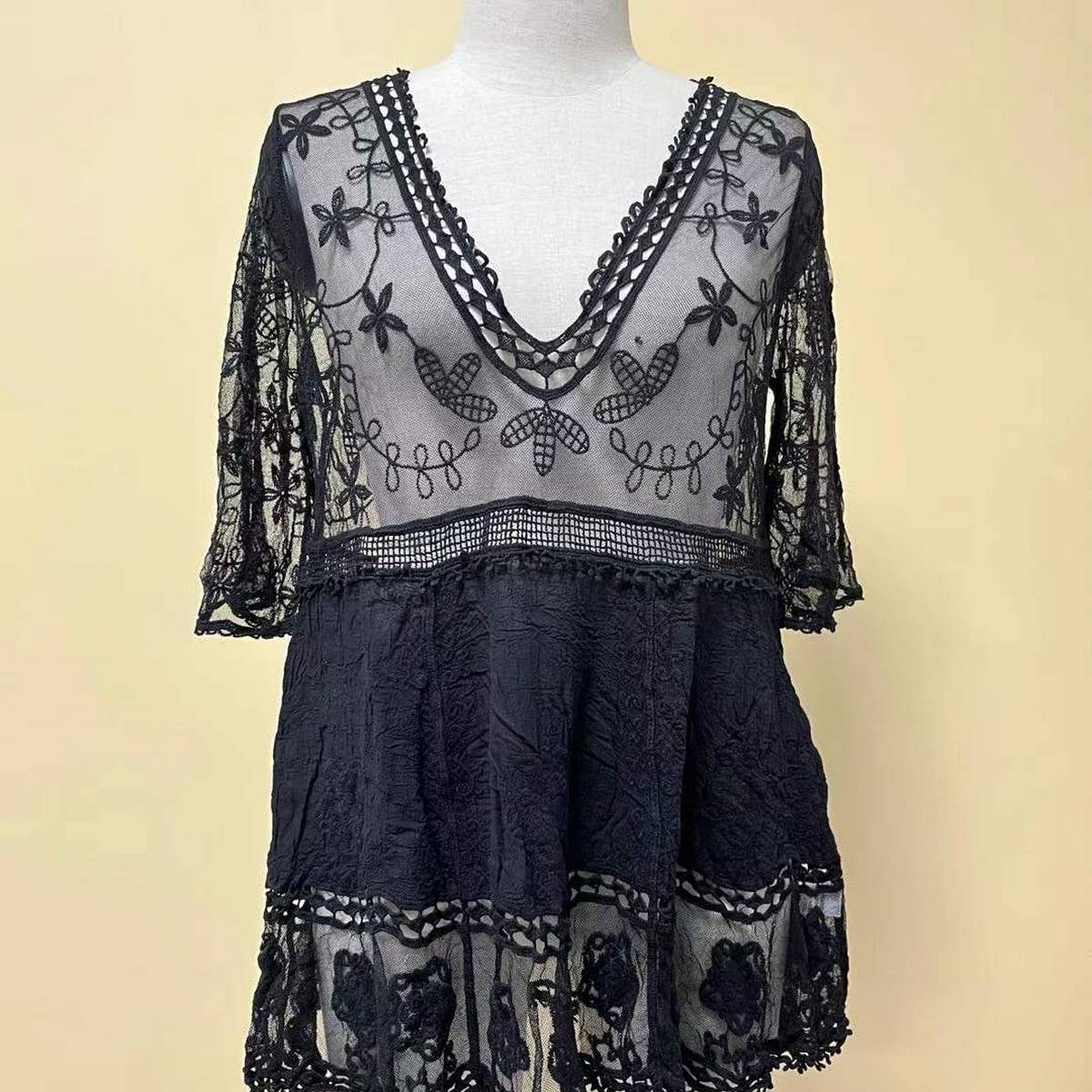 LACE BIKINI SWIMSUIT BEACH COVERUP WOMEN