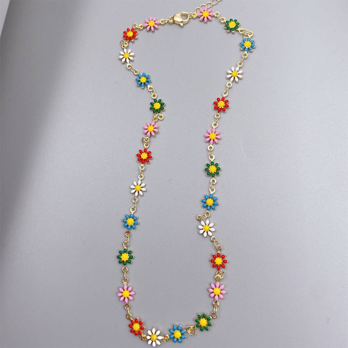 Daisy butterfly creative colorful eye necklace