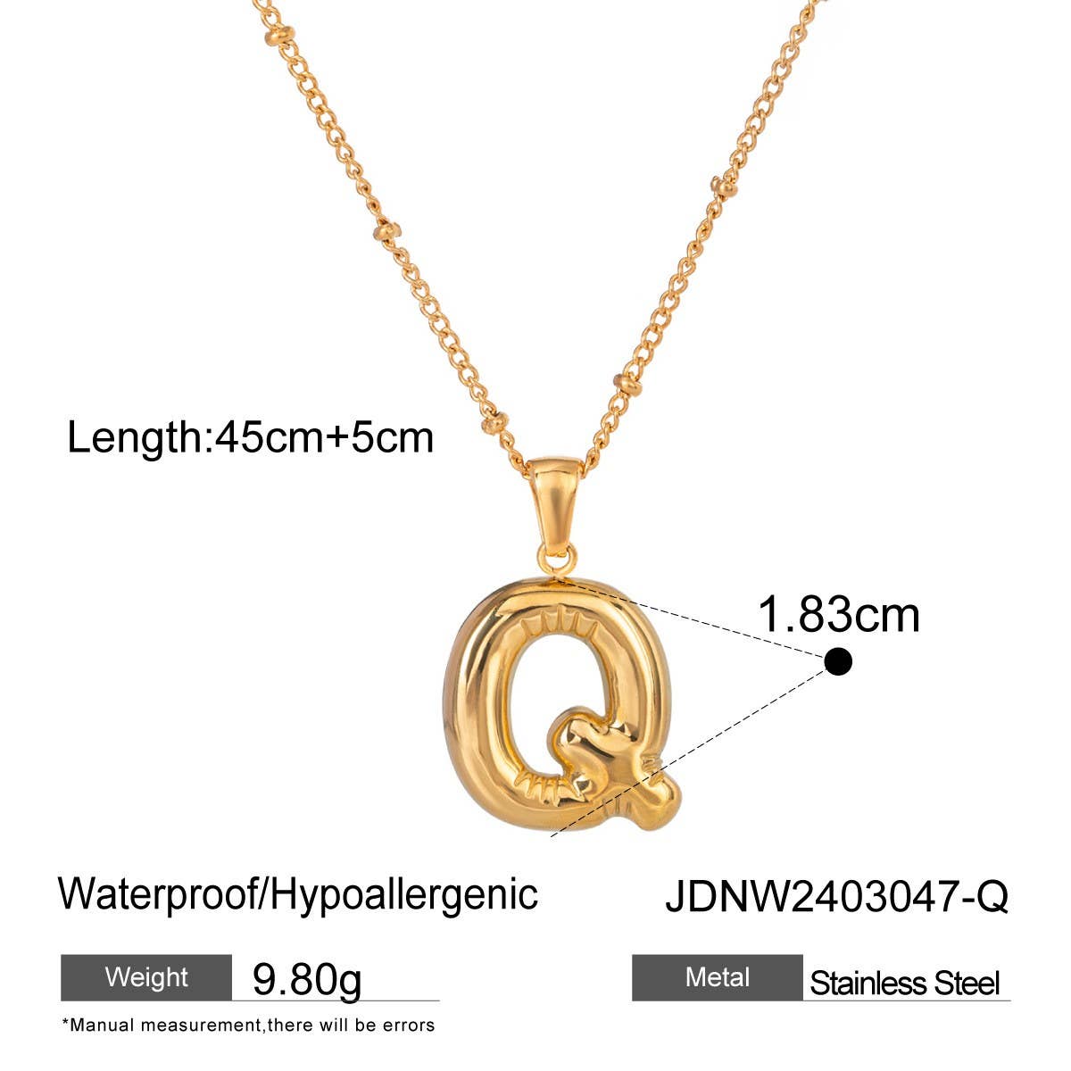 NICHE ALL-MATCH TEMPERAMENT GLOSSY LETTER NECKLACE_CWAJE1893