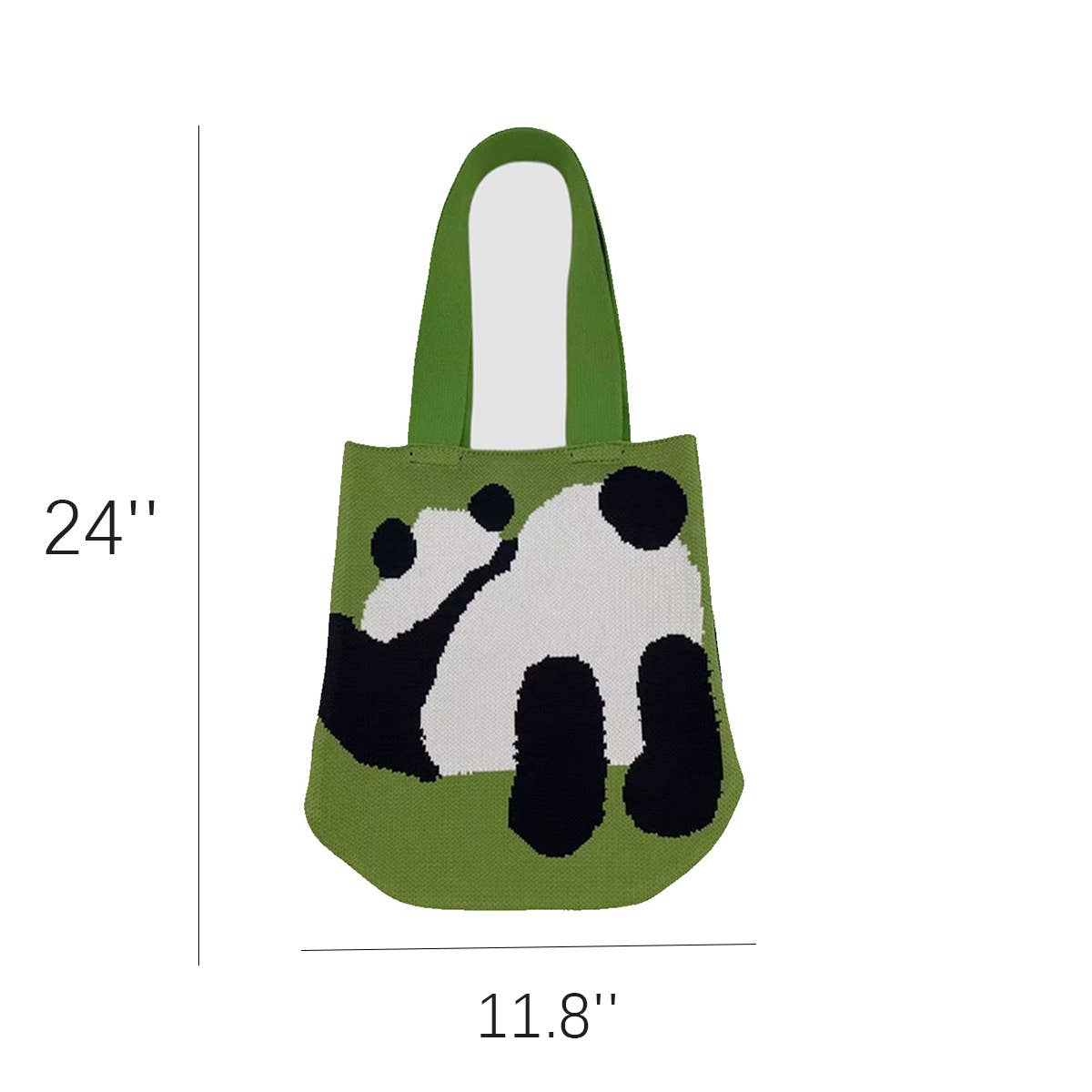 WOMEN CASUAL PANDA KNITTED HANDBAG SHOULDER BAG_CWAB0850