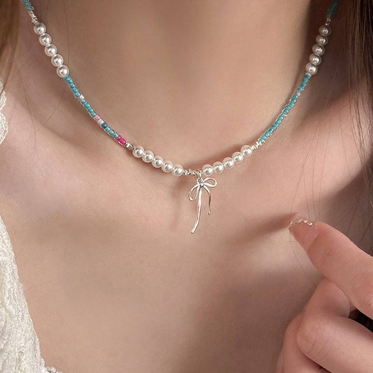 HIGH-END LUXURY BOW PENDANT NECKLACE FOR WOMEN