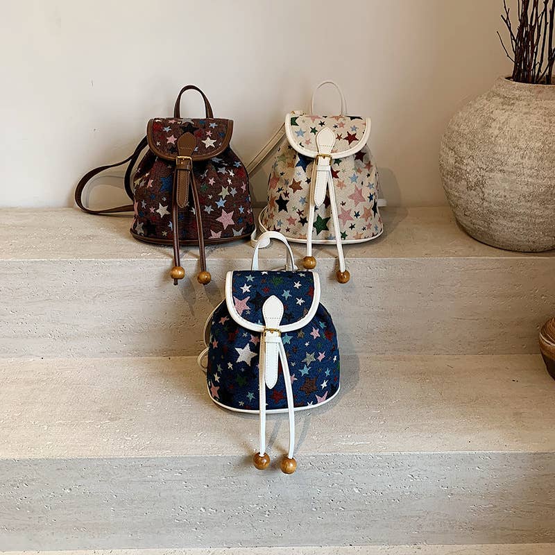 Fashionable printed casual commuting backpack