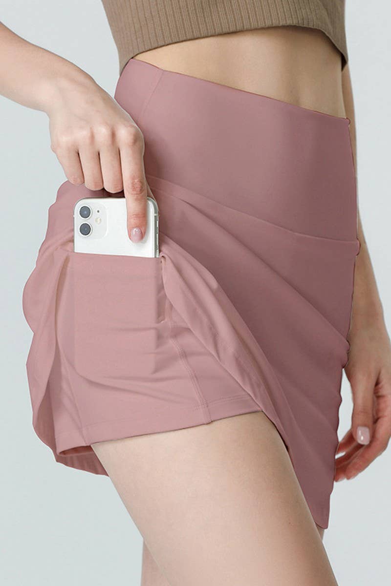 CWBSS0170_HIGH WAISTED ANTI SLIP YOGA FITNESS SKIRT