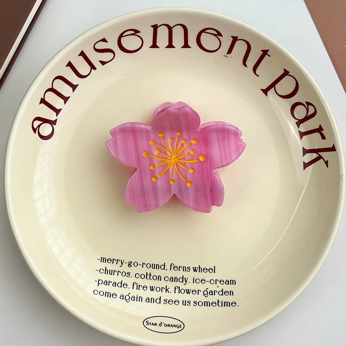 Daisy Acetate Hair Claw, Sweet Sunflower Bun Clip