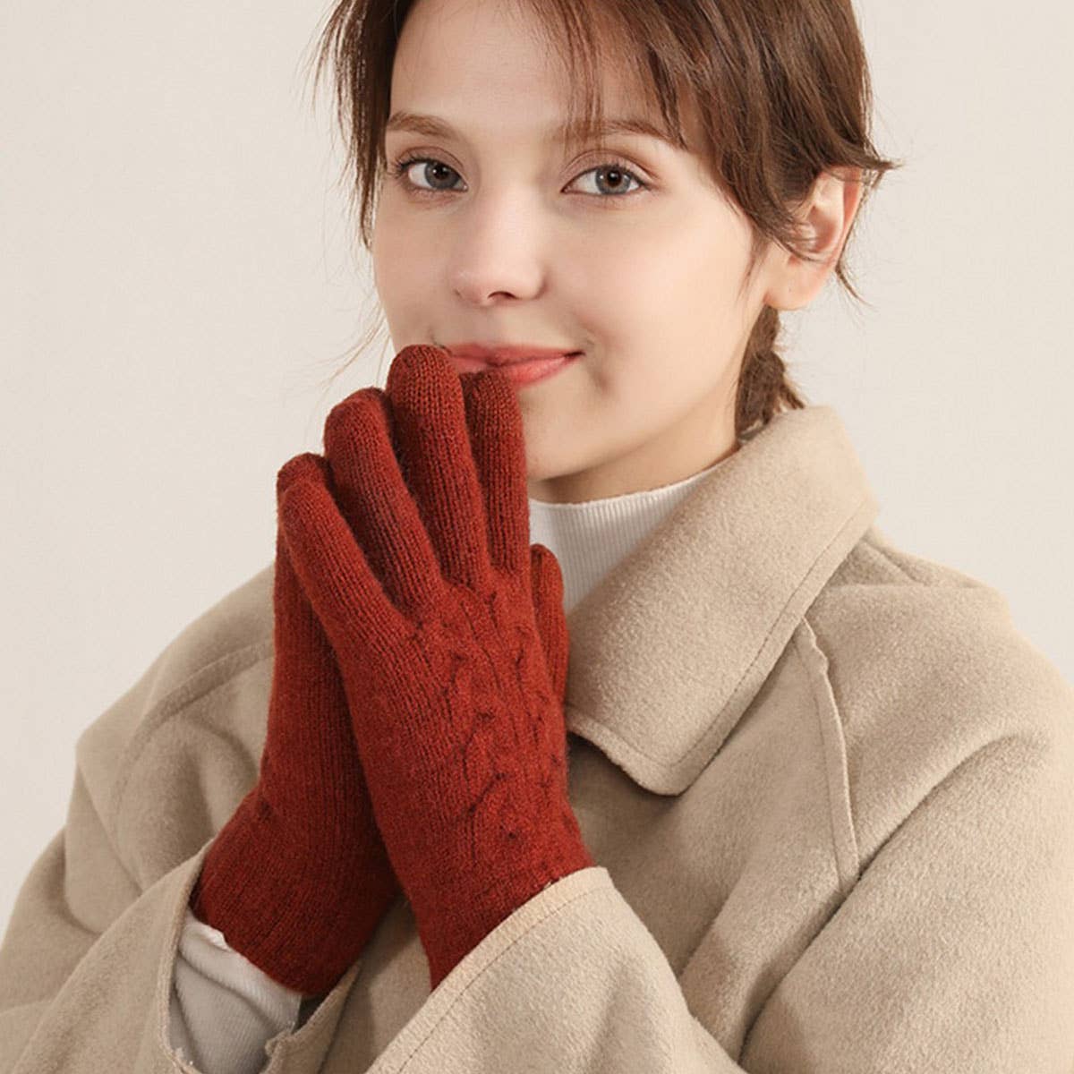 WINTER WOMEN'S WARM TOUCH SCREEN KNITTED GLOVES