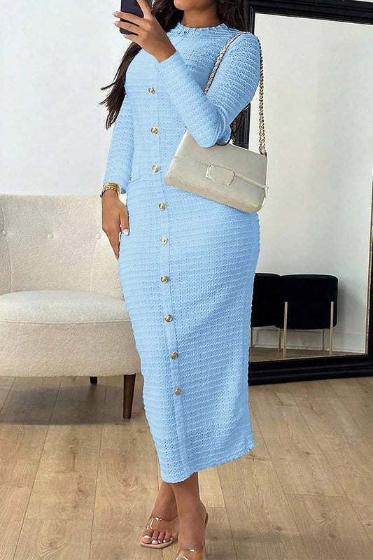 CWDMD01179_ELEGANT SOLID BODYCON MAXI DRESS