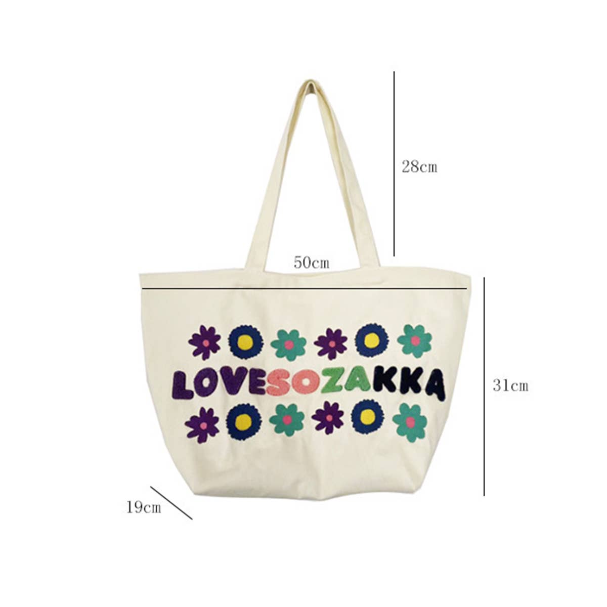 CWAB5818_FRENCH GIRL CANVAS BAG WITH EMBROIDERED FLOWERS