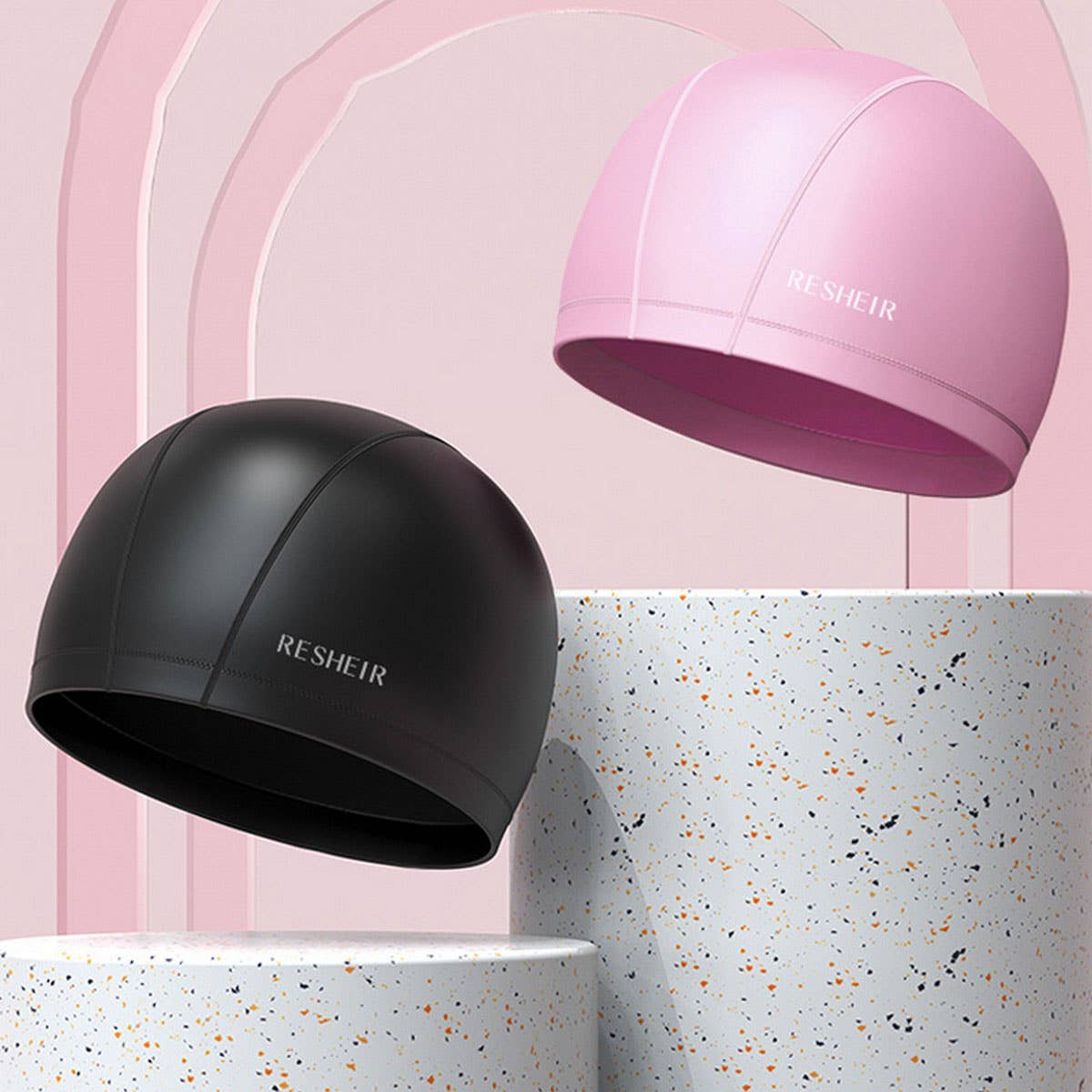 Unisex Silicone Swim Cap for Long Hair & Ears