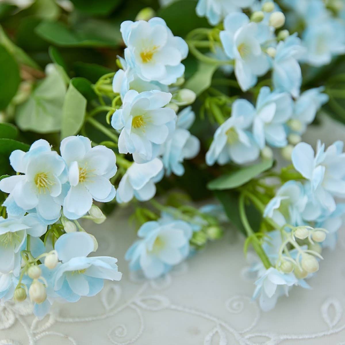 Faux Jasmine & Begonia Bouquet for Home Decor