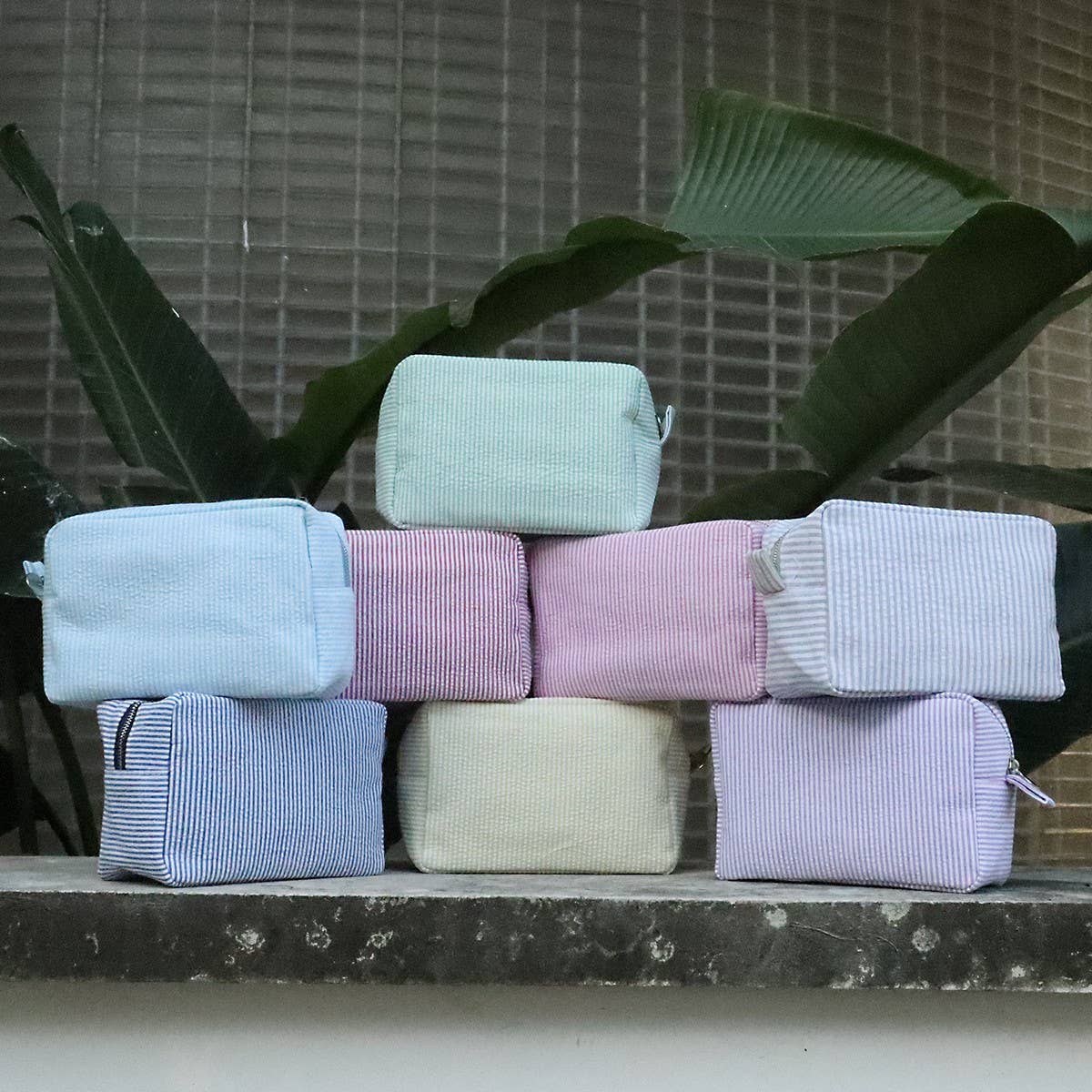 STRIPED WASH BAG TRAVEL WATERPROOF STORAGE BAG_CWAB1395