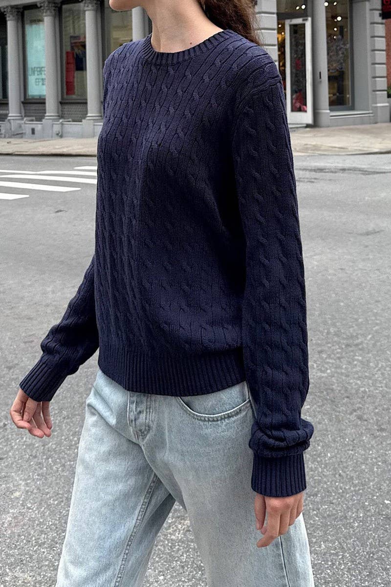 CWOSWL07512_SOLID COLOR LONG-SLEEVED BASE KNITTED SWEATER