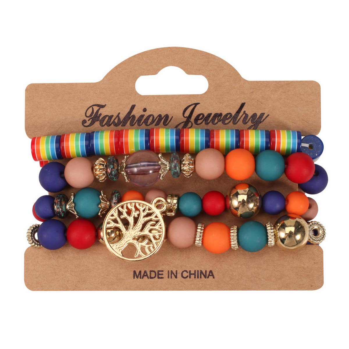 HAND BEADED BOHEMIAN TREE OF LIFE BRACELET