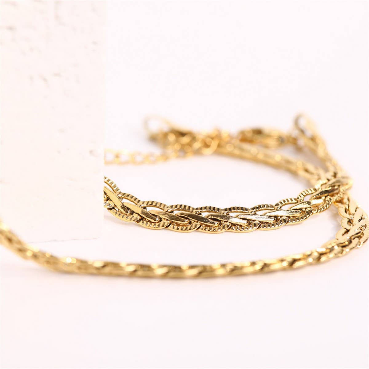 Basic stacking accessories clavicle necklace_CWMM5650