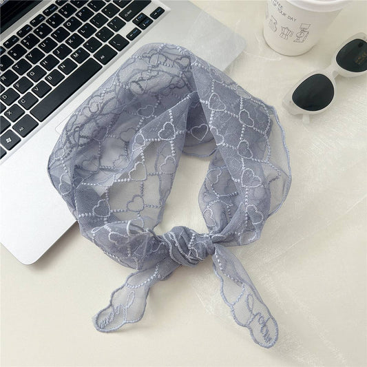 Heart Lace Triangle Scarf-Sun Protection Neck Wrap