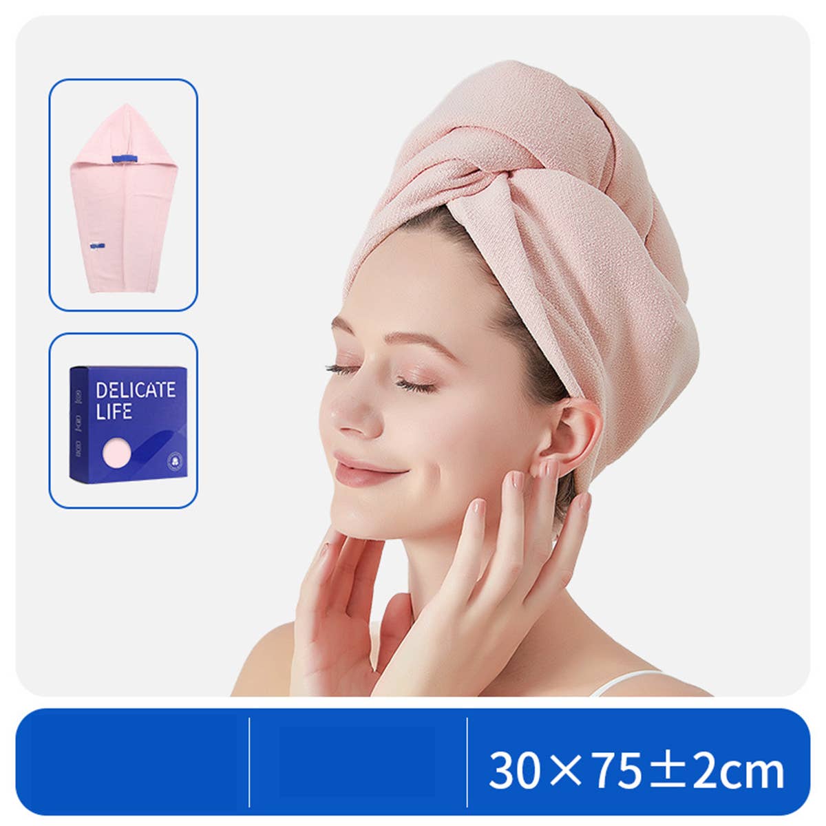 CWMM8331_THICKENED WATER-ABSORBENT QUICK-DRYING SHOWER CAP