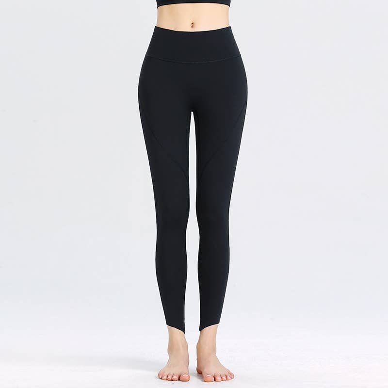 High-waisted sports running tight-fitting pants