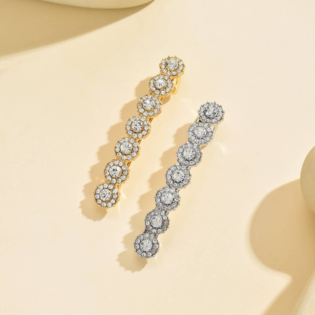 SPARKLY SINGLE ROW HAIR CLIP SUNFLOWER SPRING CLIP