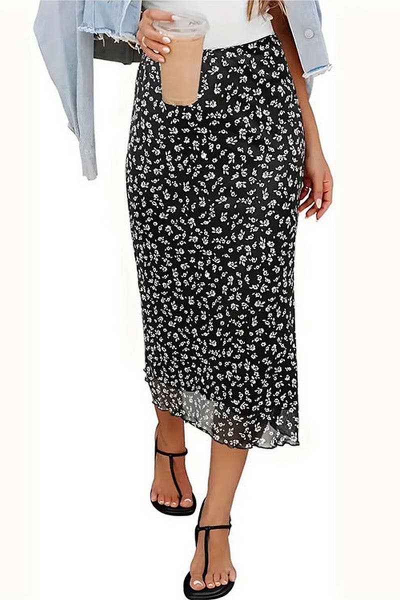 CWBMS0120_GAUZE FLORAL LONG HALF LIFE SKIRT