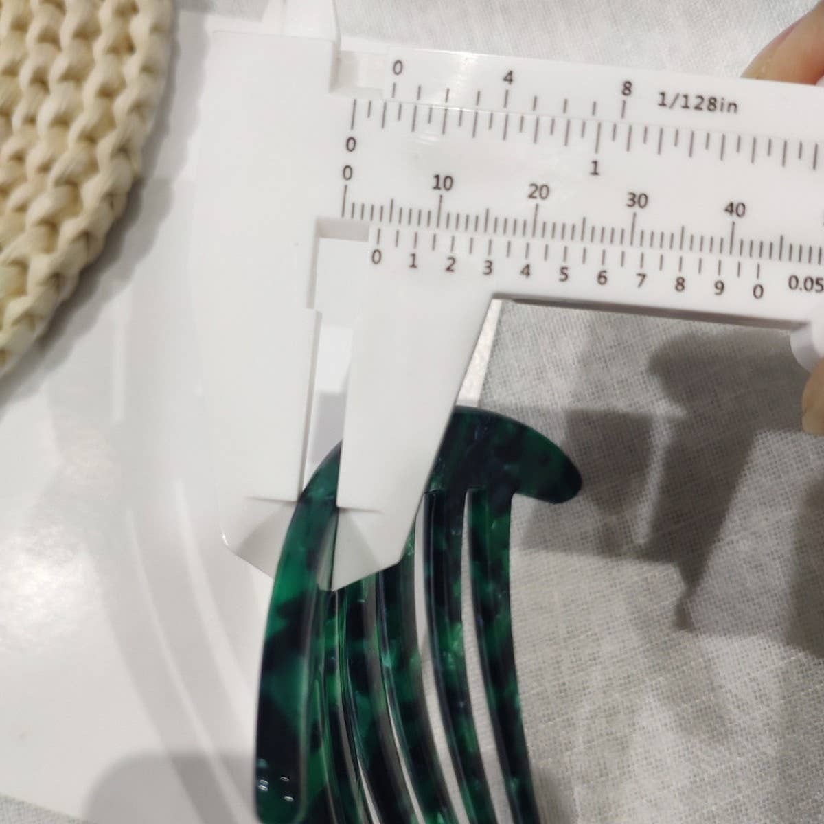 4.0 THICK PLATE FIVE-TOOTH COMB ACETATE HAIRPIN_CWAHA4231