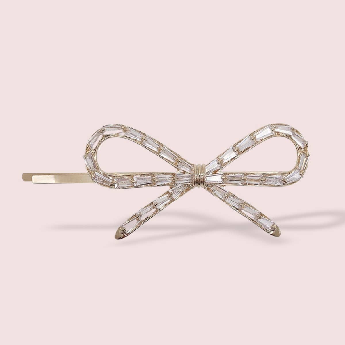 Rhinestone Bow Hair Pin for Girls or Ladies