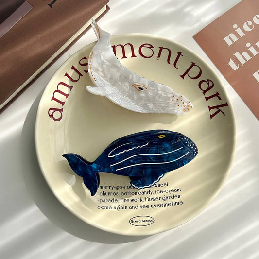 Ocean Blue Whale Acetate Claw Clip ??œChic Hair Clip_CWAHA5840