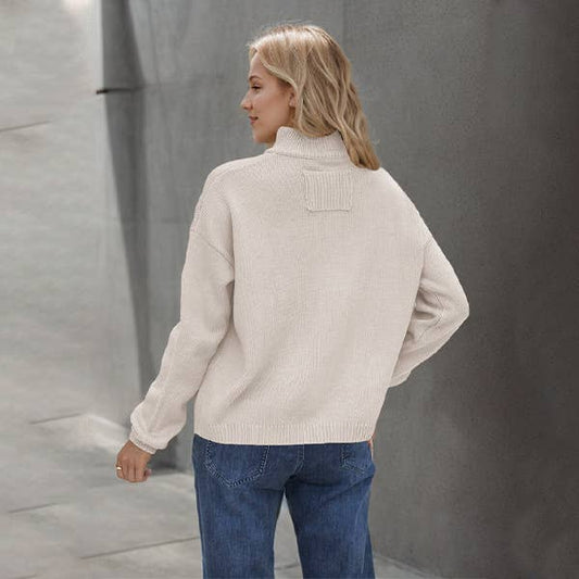 KNIT V-NECK LARGE SIZE SOLID COLOR CARDIGAN