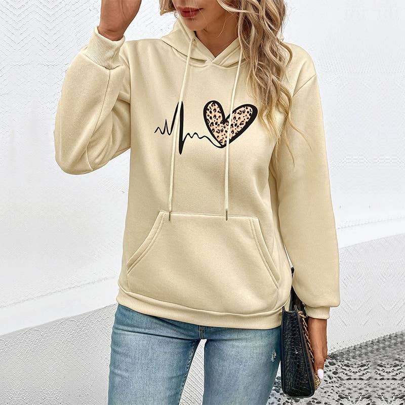 VALENTINE'S DAY PRINTED HOODIE JUMPER