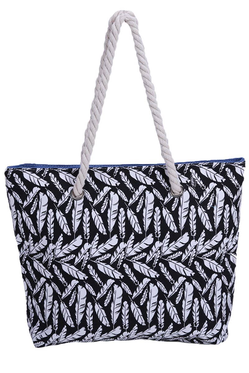 MULTI PATTERNED STYLISH SHOPPER BEACH BAGS_CWAB324