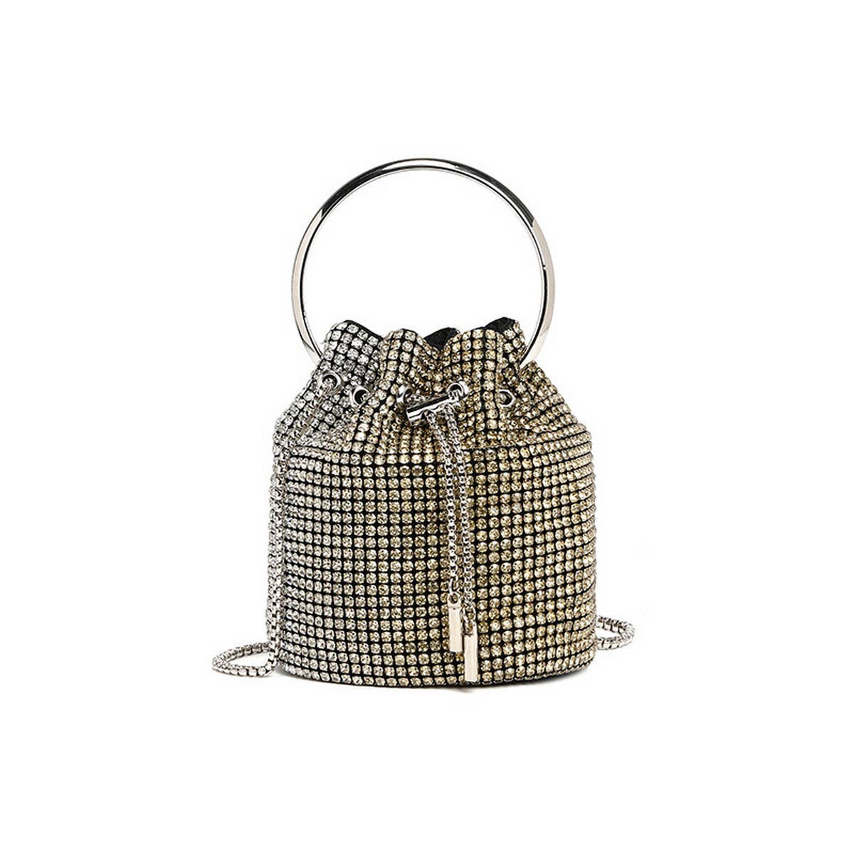 NEW FASHION CHAIN RHINESTONE EVENING BUCKET BAG_CWAB3583