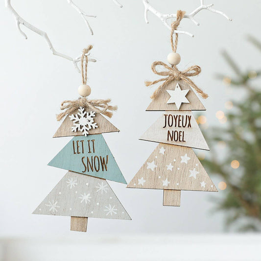 Colorful Wooden Letter Christmas Tree Decoration