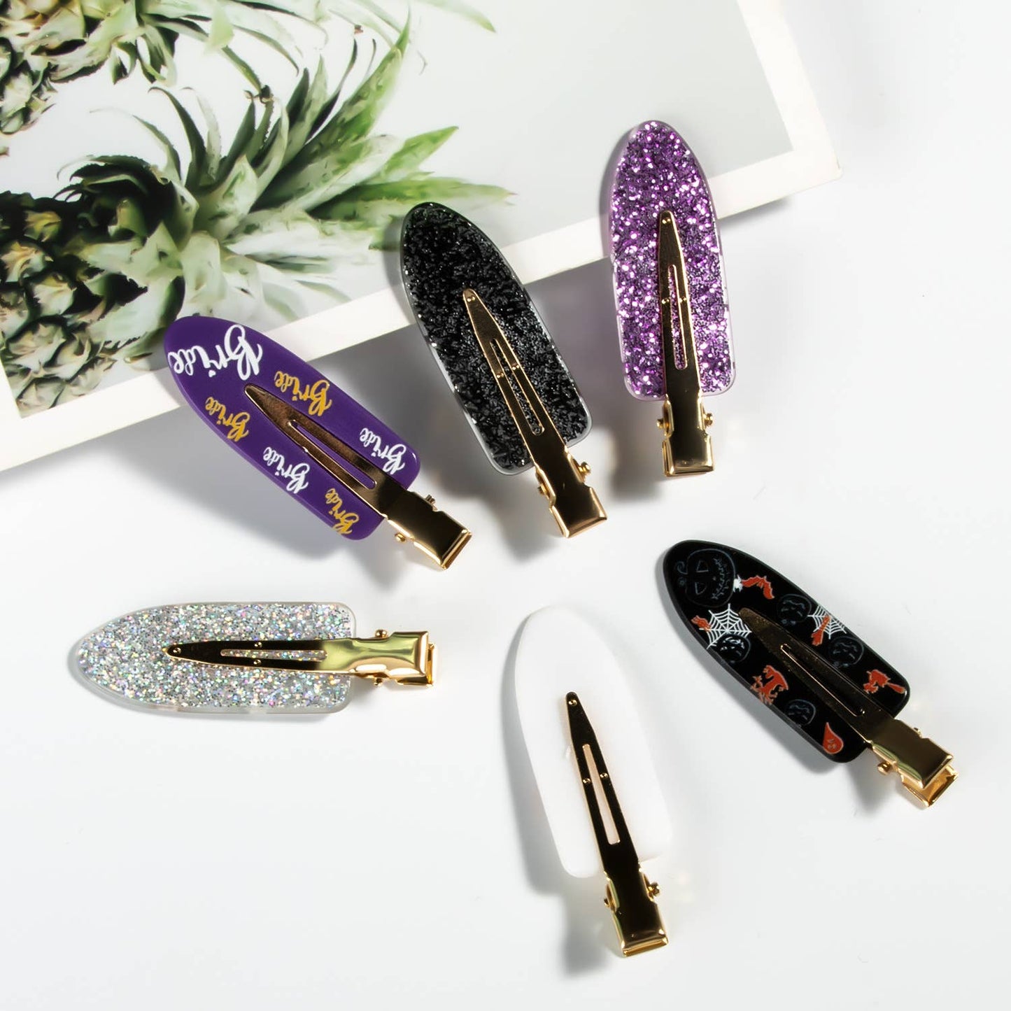 HALLOWEEN ACCESSORIES ACRYLIC PRINTED HAIR CLIP