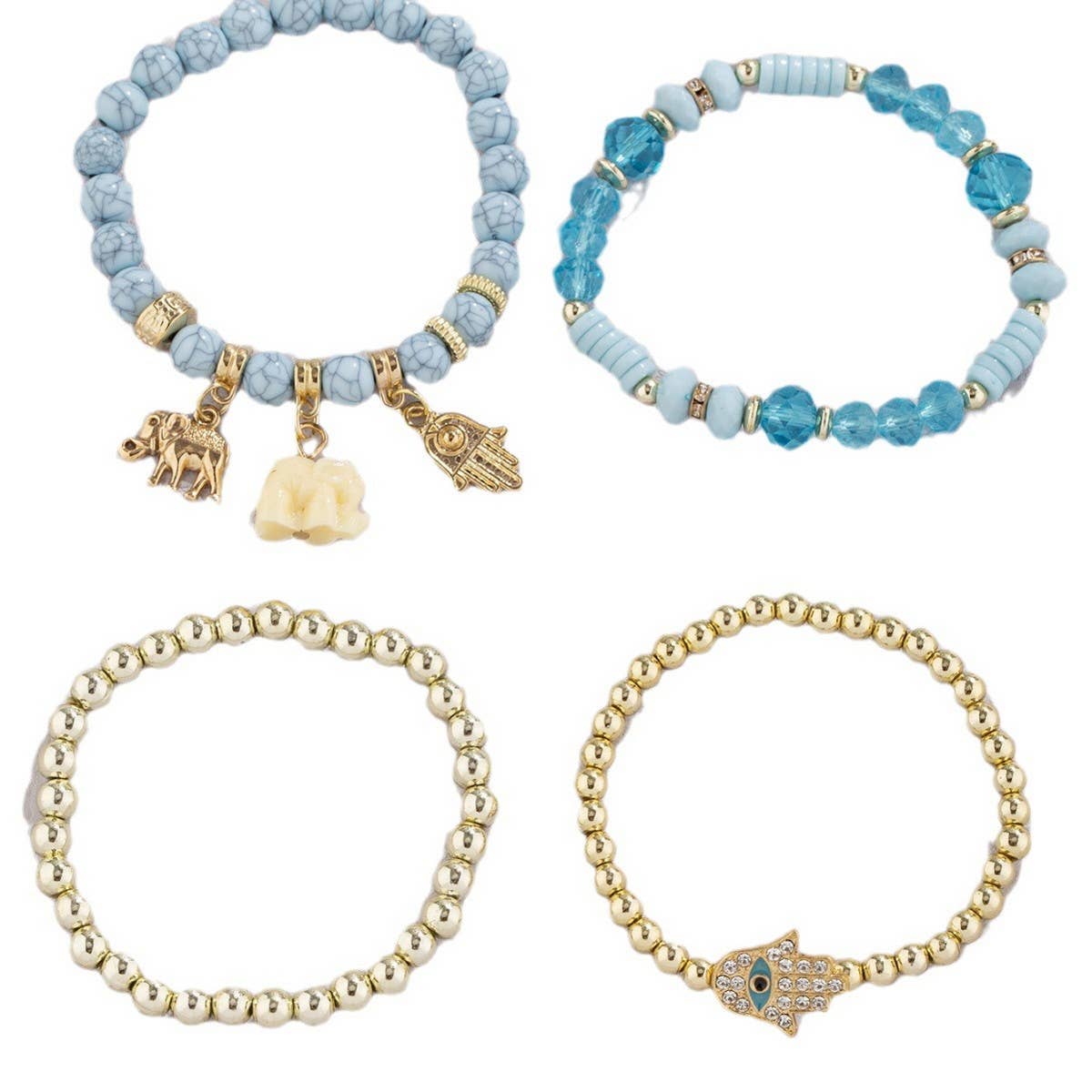 TASSEL MULTI-LAYER MIXED COLOR BEADED BRACELET