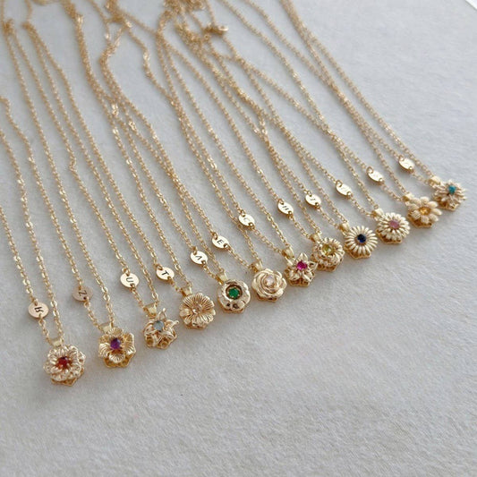 Spinning December Flower Necklace ??Lucky Bloom_CWMM6969