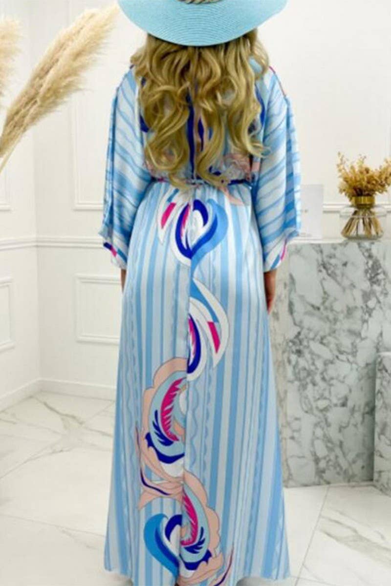 CWDMD5752_FASHIONABLE LOOSE LACE-UP ELEGANT SWING DRESS