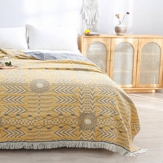 AIR CONDITIONING COTTON TASSEL BLANKET_CWMM1613