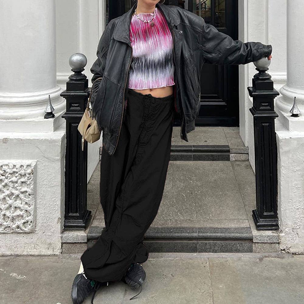 Trendy Low Waist Casual Wide-Leg Cargo Pants