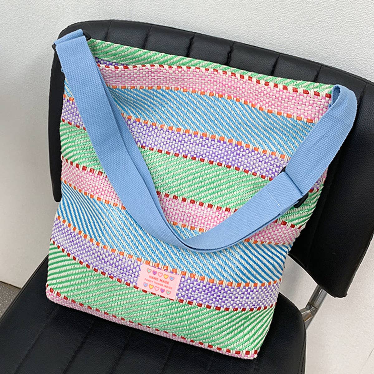 CONTRAST PATCHWORK COMMUTER SHOULDER BAG_CWAB2150