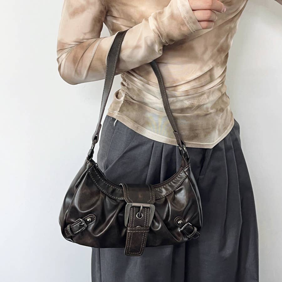 Maillard retro distressed single-shoulder bag