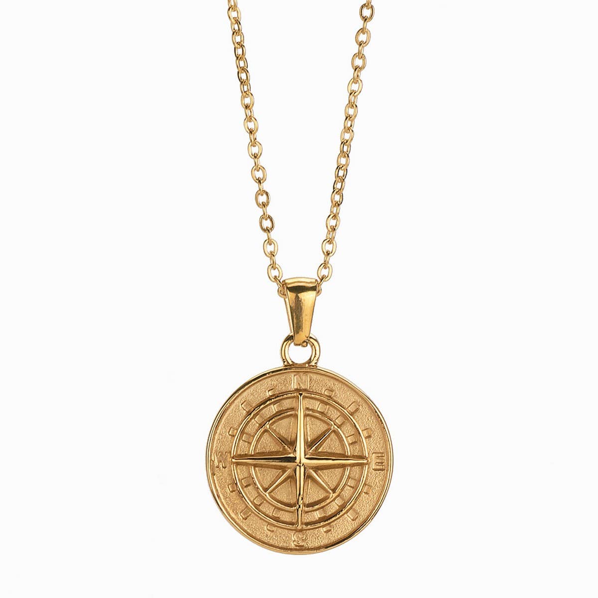 Creative compass hip hop pendant necklace