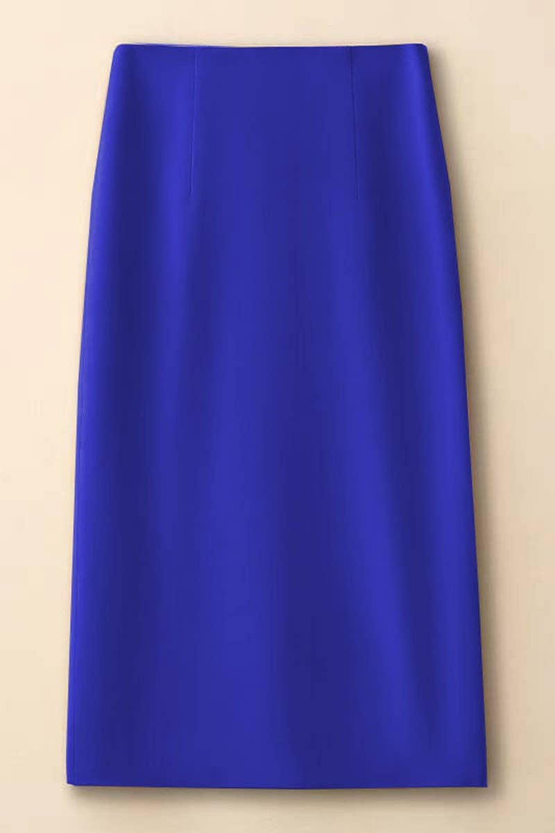 CWBLS00689_SPRING AND AUTUMN SLIT HIGH WAIST A-LINE SKIRT