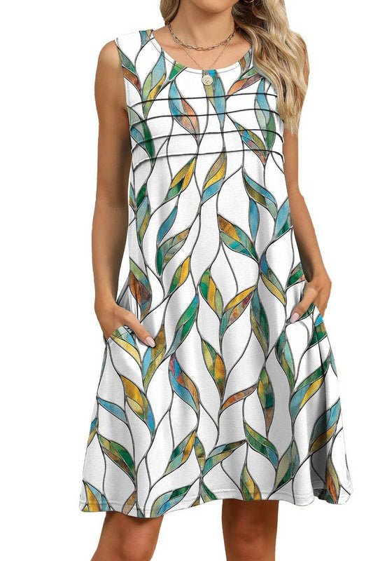 CWDSD7406_SPRING AND SUMMER CASUAL LOOSE POCKET DRESS