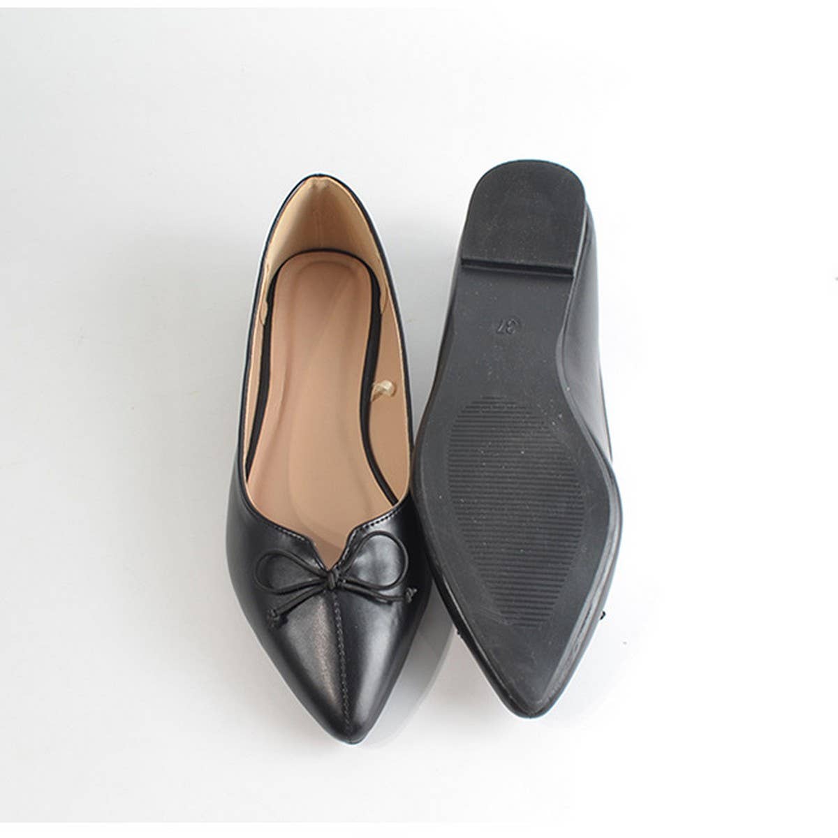 WOMEN POINTED BOW SOFT SOLE FLAT SHOES
