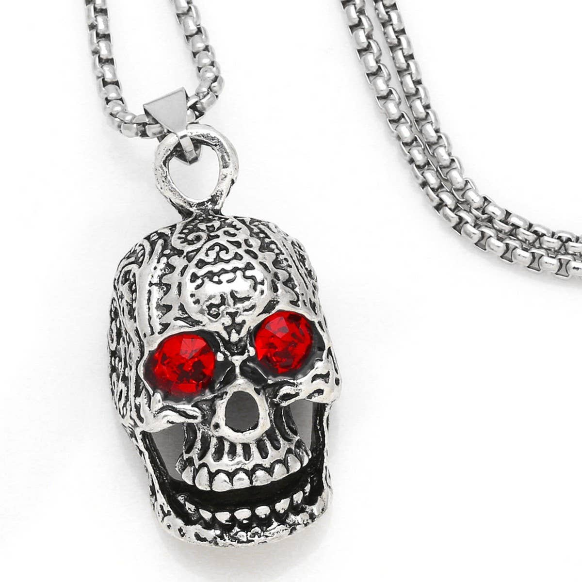 RETRO HIP HOP SKULL PENDANT NECKLACE_CWAJE0972