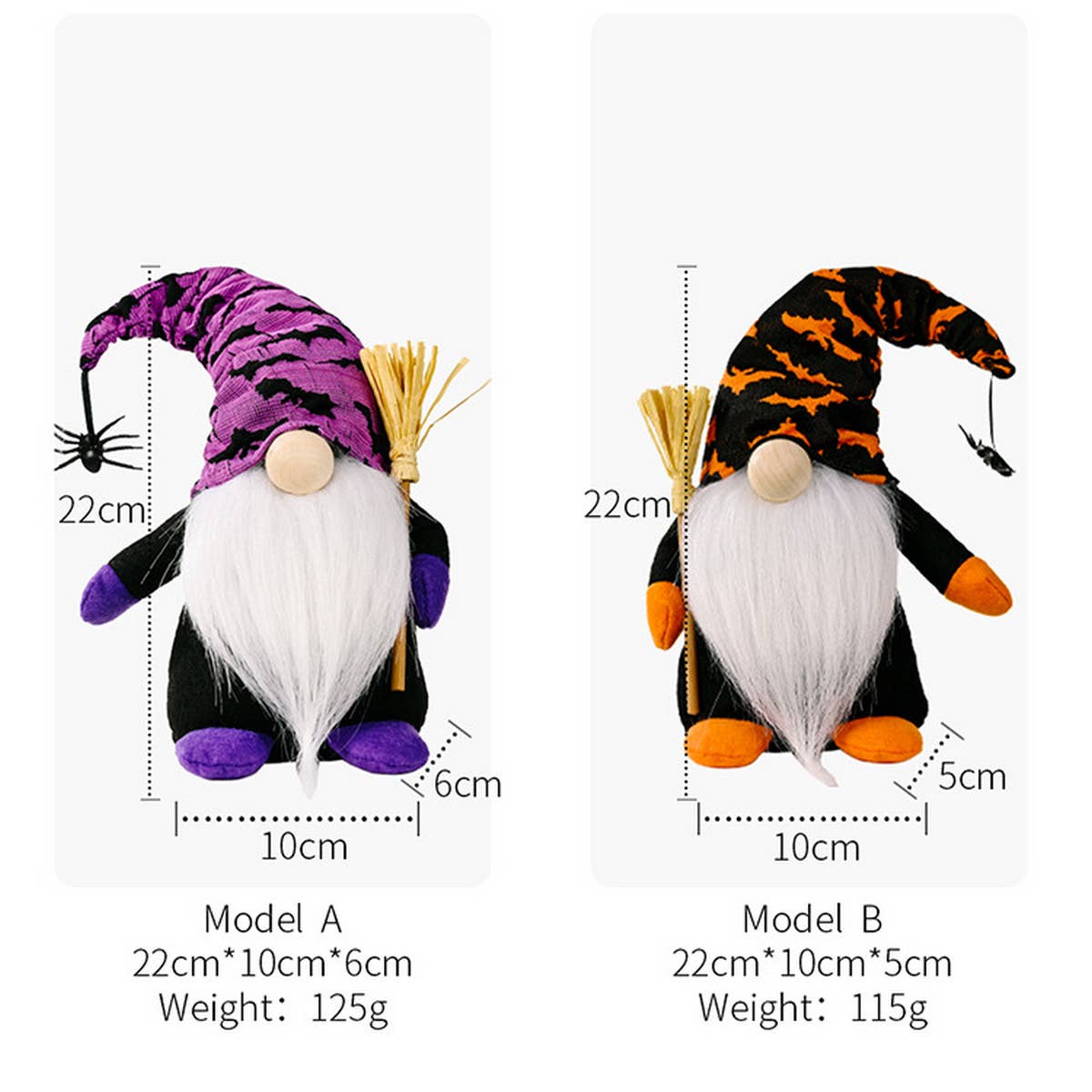 HALLOWEEN BROOM SPIDER RUDOLPH ORNAMENT