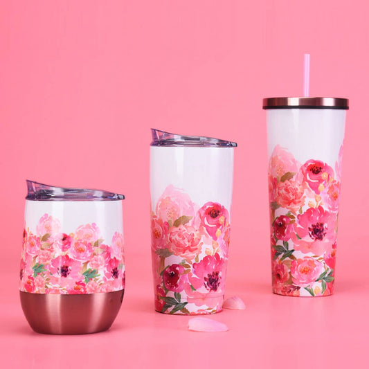 FASHIONABLE PRINTED STRAW THERMOS CUP