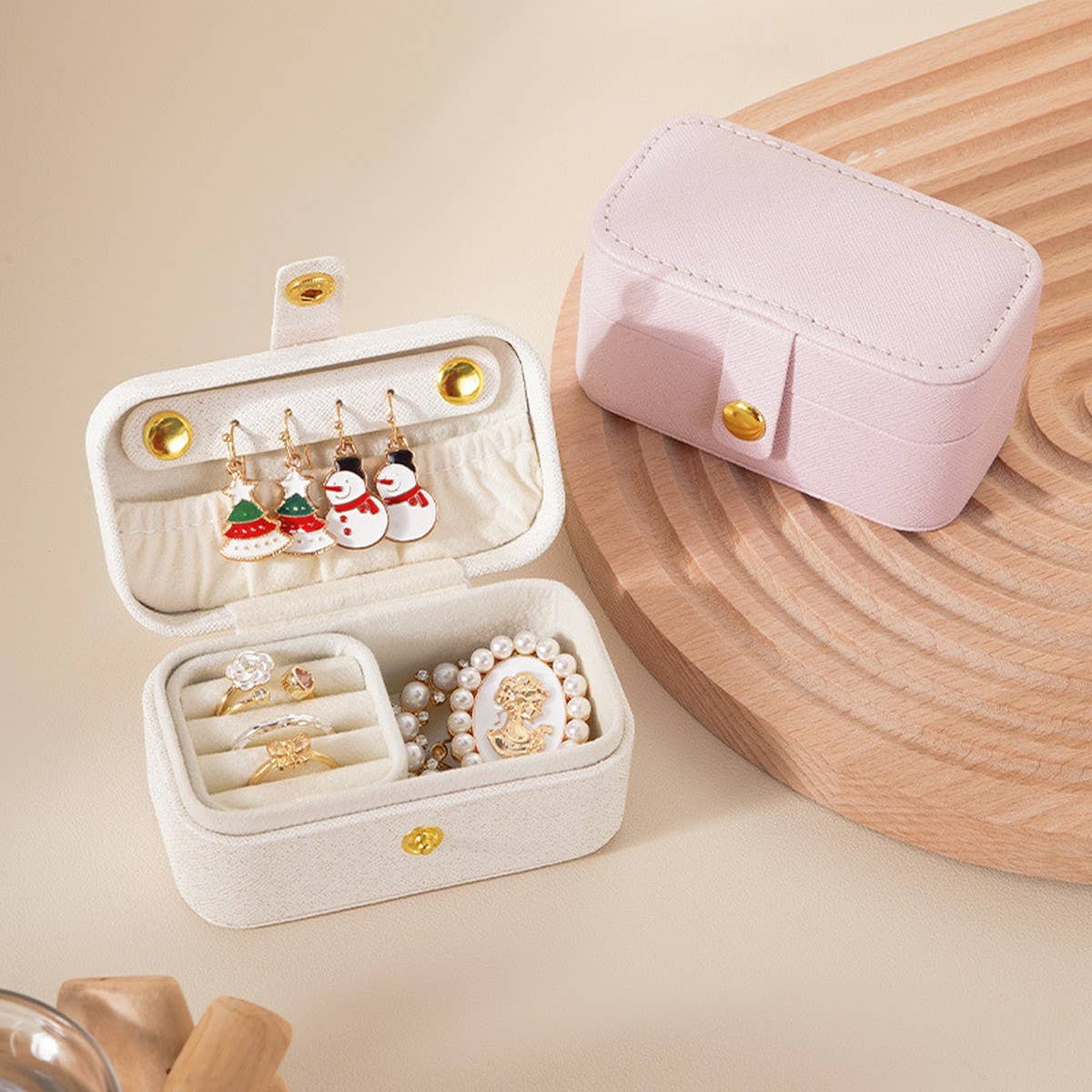 MINI SOLID COLOR JEWELRY STORAGE BOX