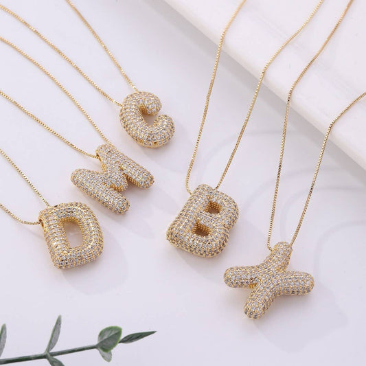 Copper Zirconia Pendant Necklace - Hip Hop