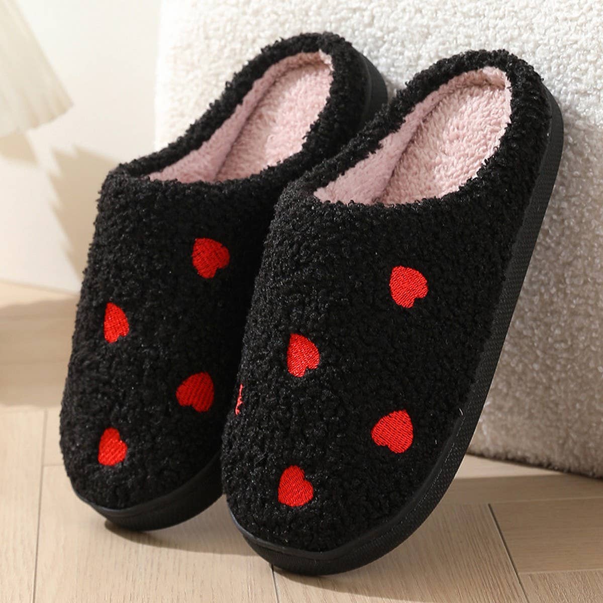 CUTE CARTOON LITTLE HEART WINTER COTTON SLIPPERS