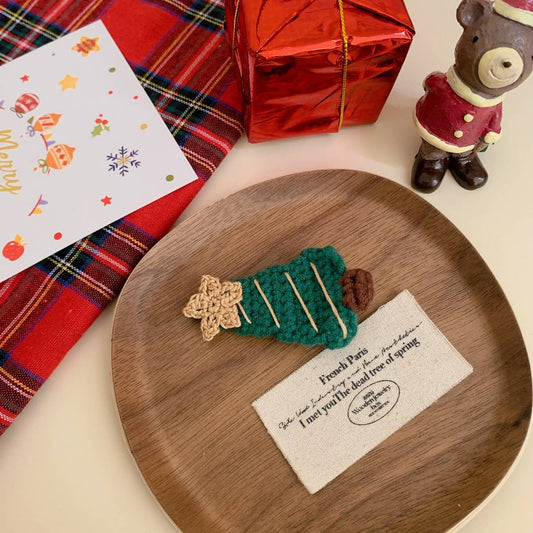 CWAHA07721_XMAS CUTE KNIT HAIR ELASTIC BAND FOR CHILDREN